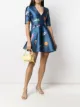 Image 2 of alessandro enriquez graphic-print V-neck dress