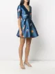 alessandro enriquez graphic-print V-neck dress