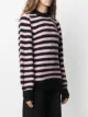 GANNI horizontal-stripe puff-sleeve jumper