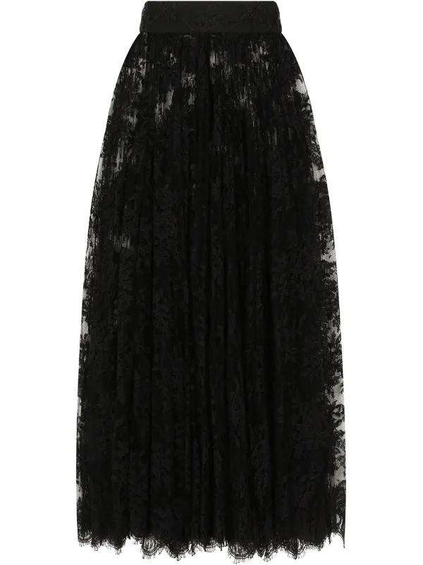 スカート Dolce&Gabbana Lace Midi Skirt Lace midi skirt in Black for Women | Dolce&Gabbana® US