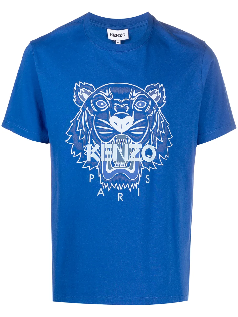 Click to view more detailed imagery on our partner's website Kenzo Embroidered Tiger Motif T-shirt In Blue