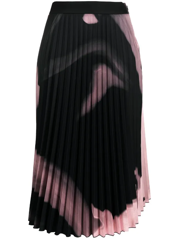 Shop pink & black Off-White Liquid Melt pleated skirt with Express