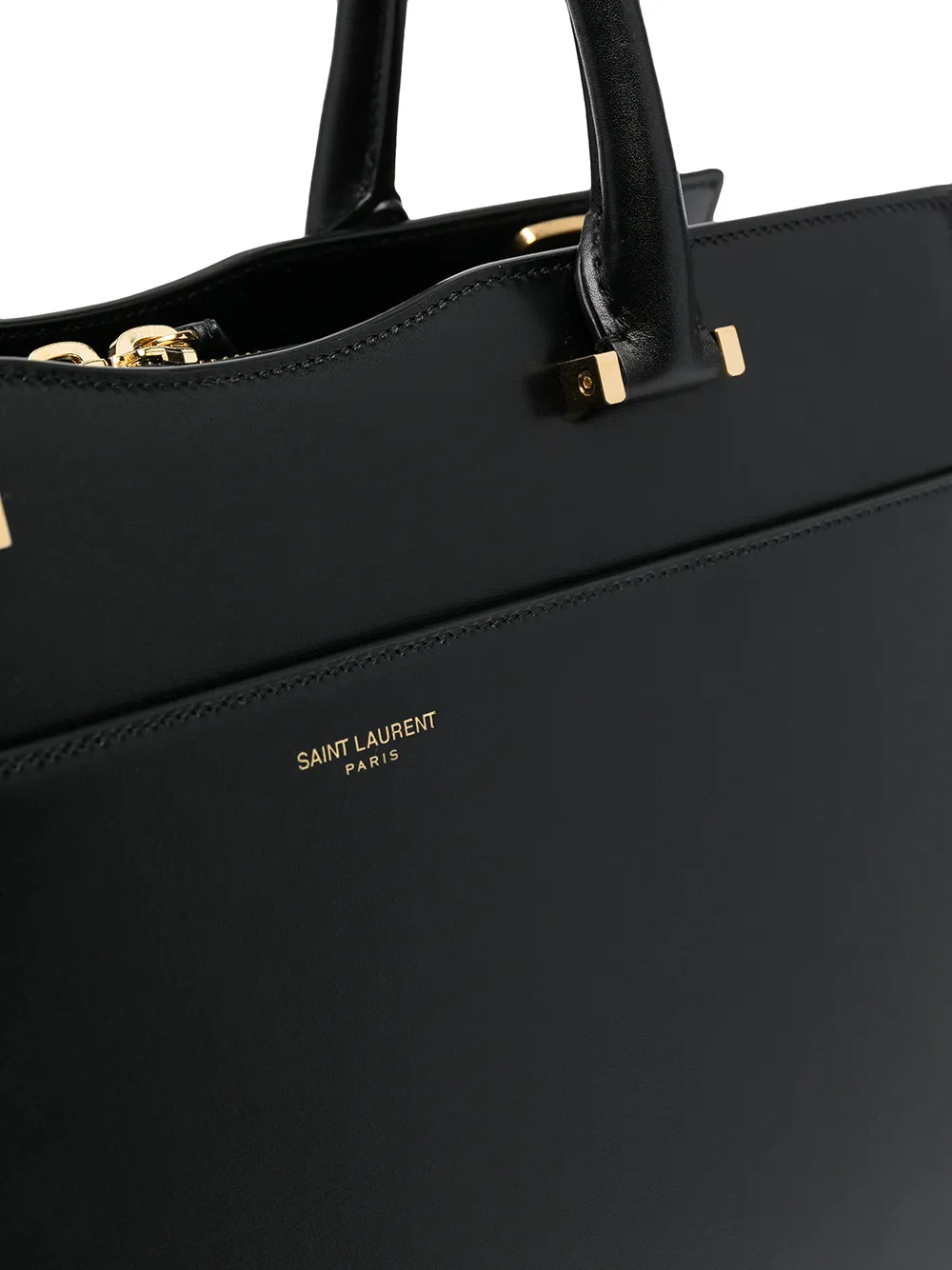 фото Saint laurent сумка-тоут с тисненым логотипом