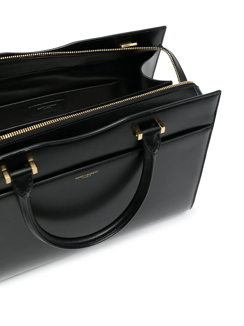 фото Saint laurent сумка-тоут с тисненым логотипом