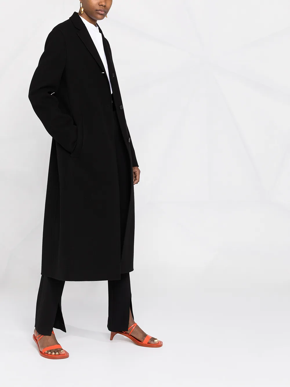 фото Jil sander однобортное пальто с поясом