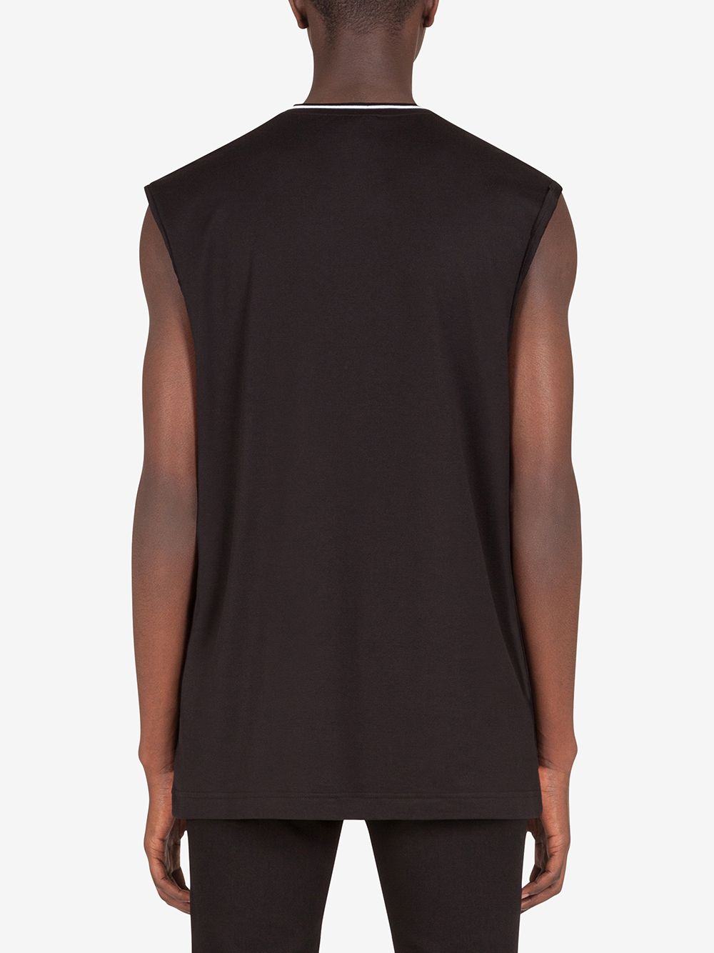 Shop Dolce & Gabbana Zip-detail Logo-tape Vest In Black