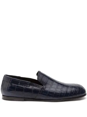 Dolce & Gabbana crocodile-embossed Leather Loafers | Brown | FARFETCH