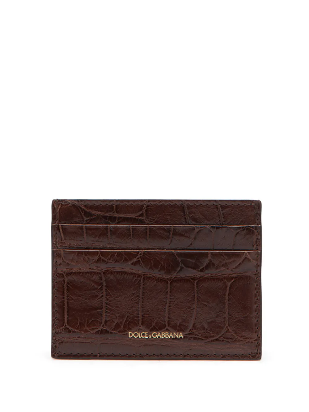 Dolce & Gabbana Kartenetui mit Logo-Schild | Braun | Image 1