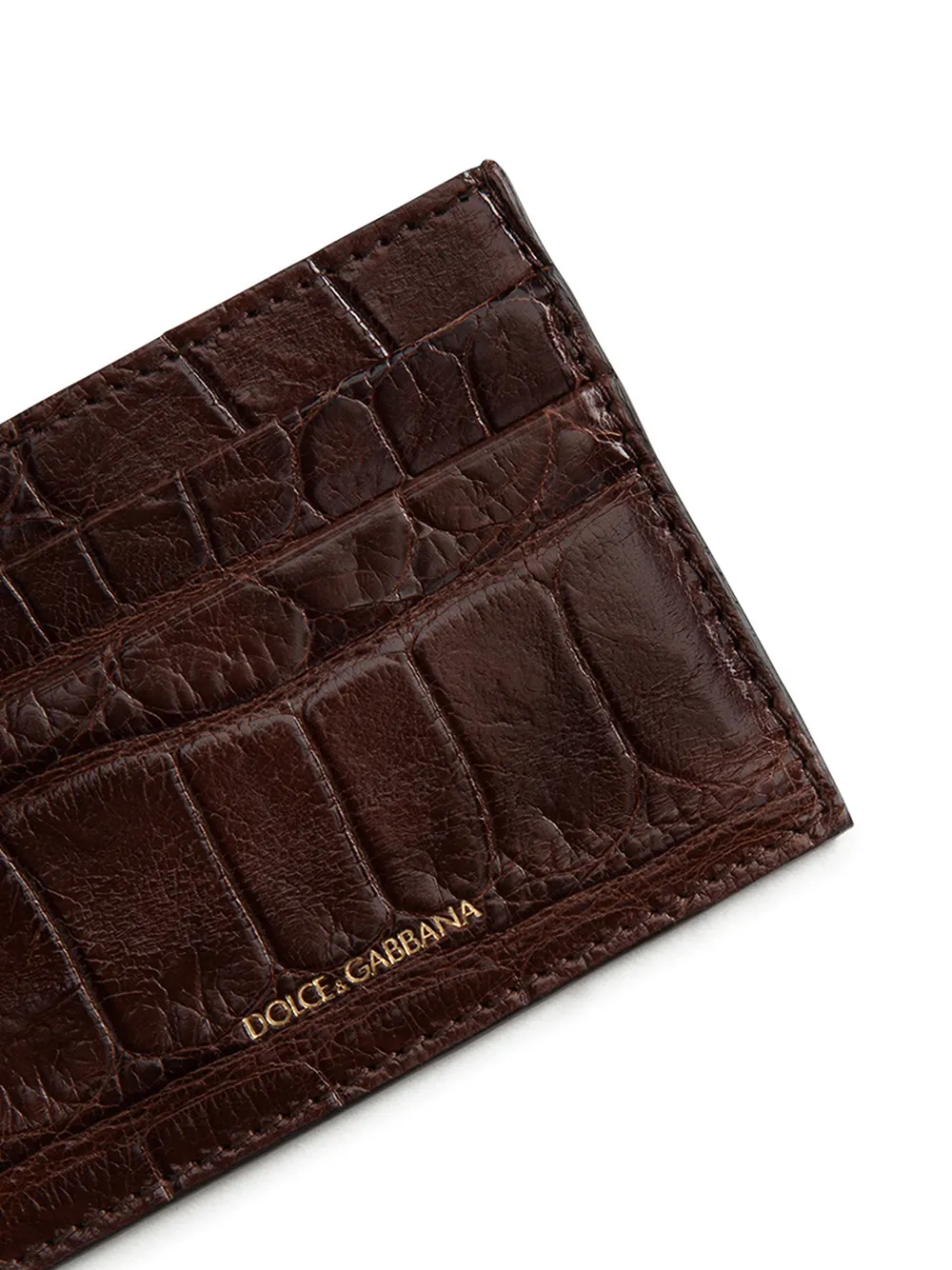  Dolce & Gabbana Kartenetui Mit Logo Schild   Braun 