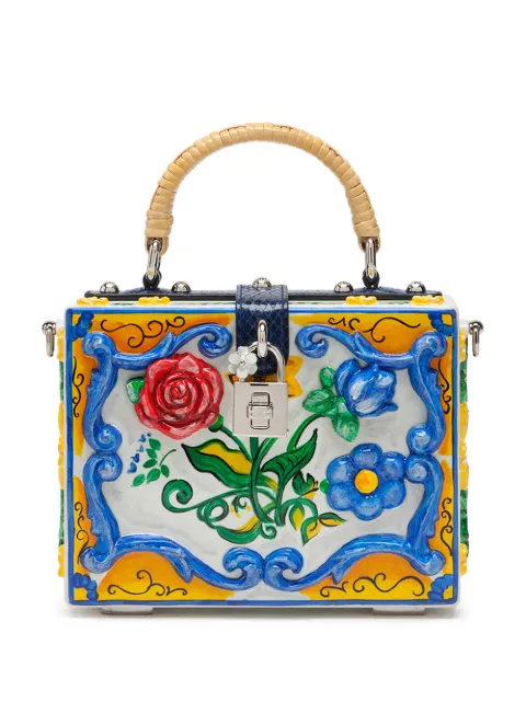 Dolce & Gabbana شنطة 'دولتشي بوكس' بمقبض علوي  ورسوم يدوية