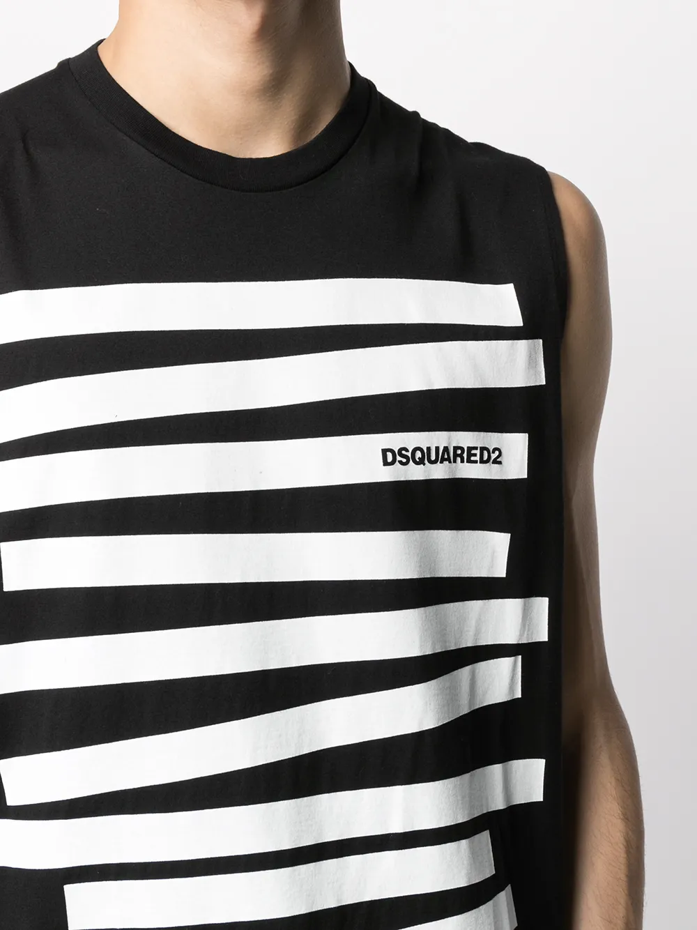 Logo-Print Striped Vest