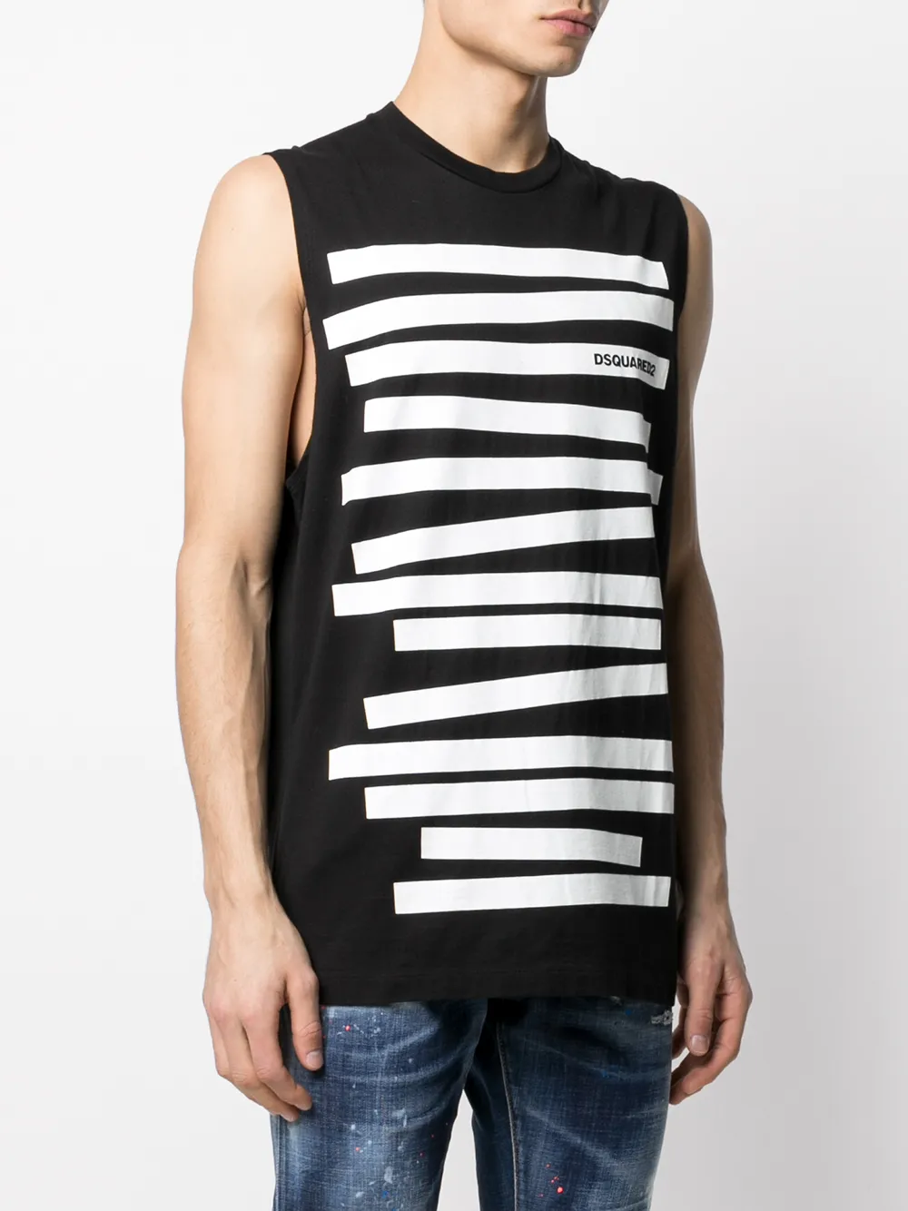 Logo-Print Striped Vest
