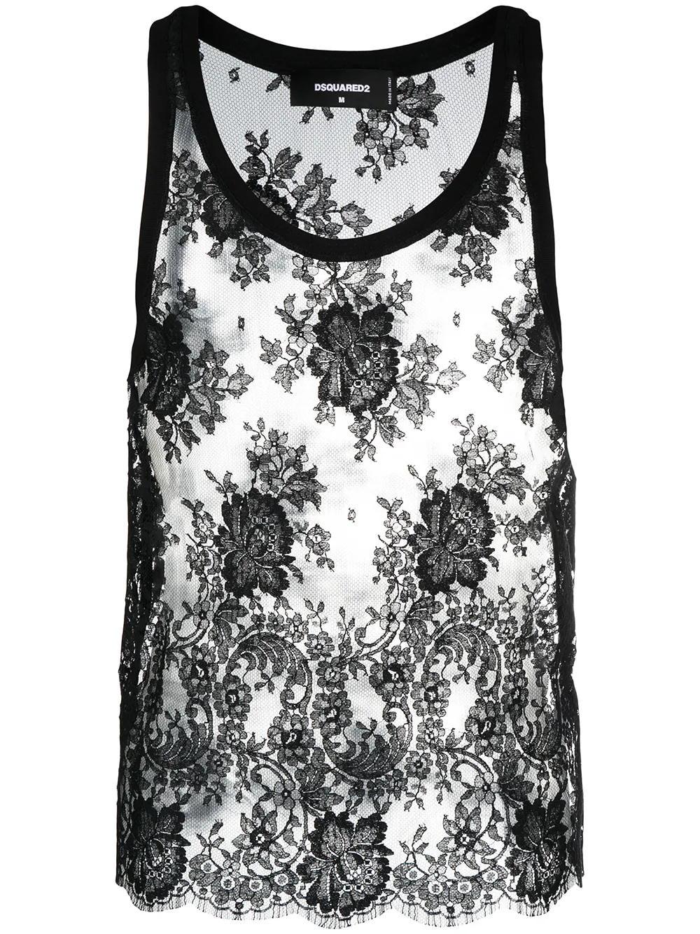 фото Dsquared2 кружевной топ без рукавов