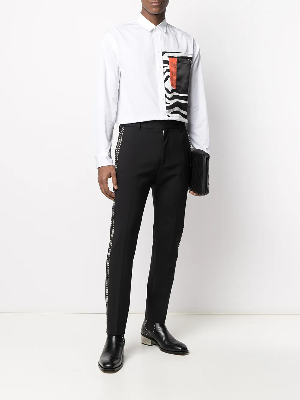 фото Dsquared2 узкие брюки с заклепками