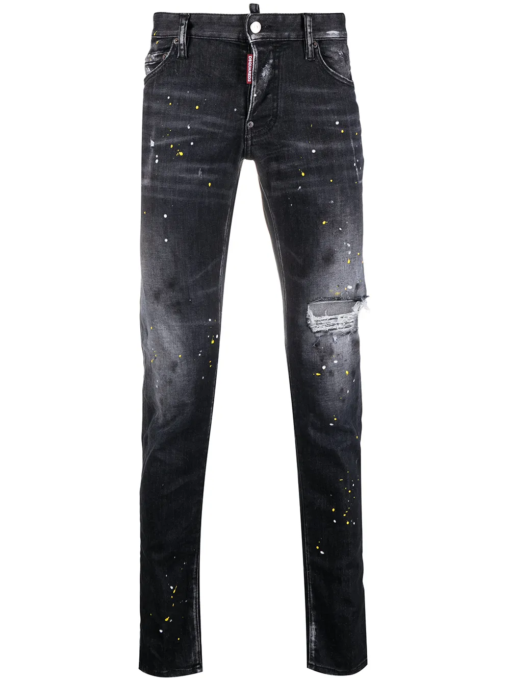 фото Dsquared2 узкие джинсы 1964 с прорезями