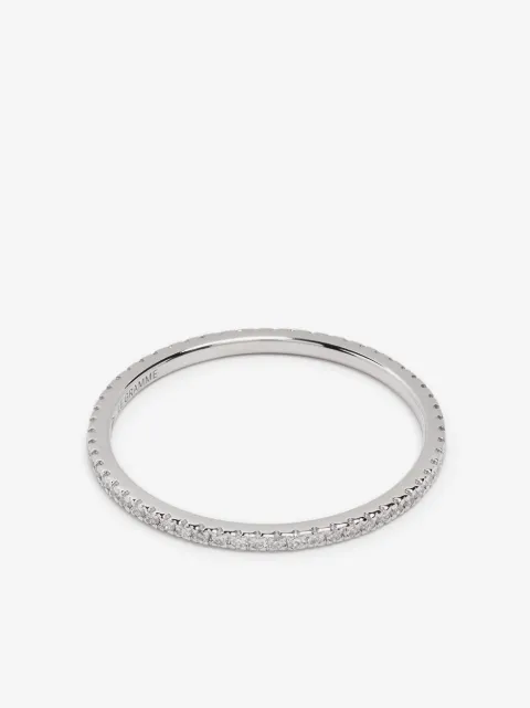 Le Gramme bague 1g en or blanc 18ct pavée de diamants