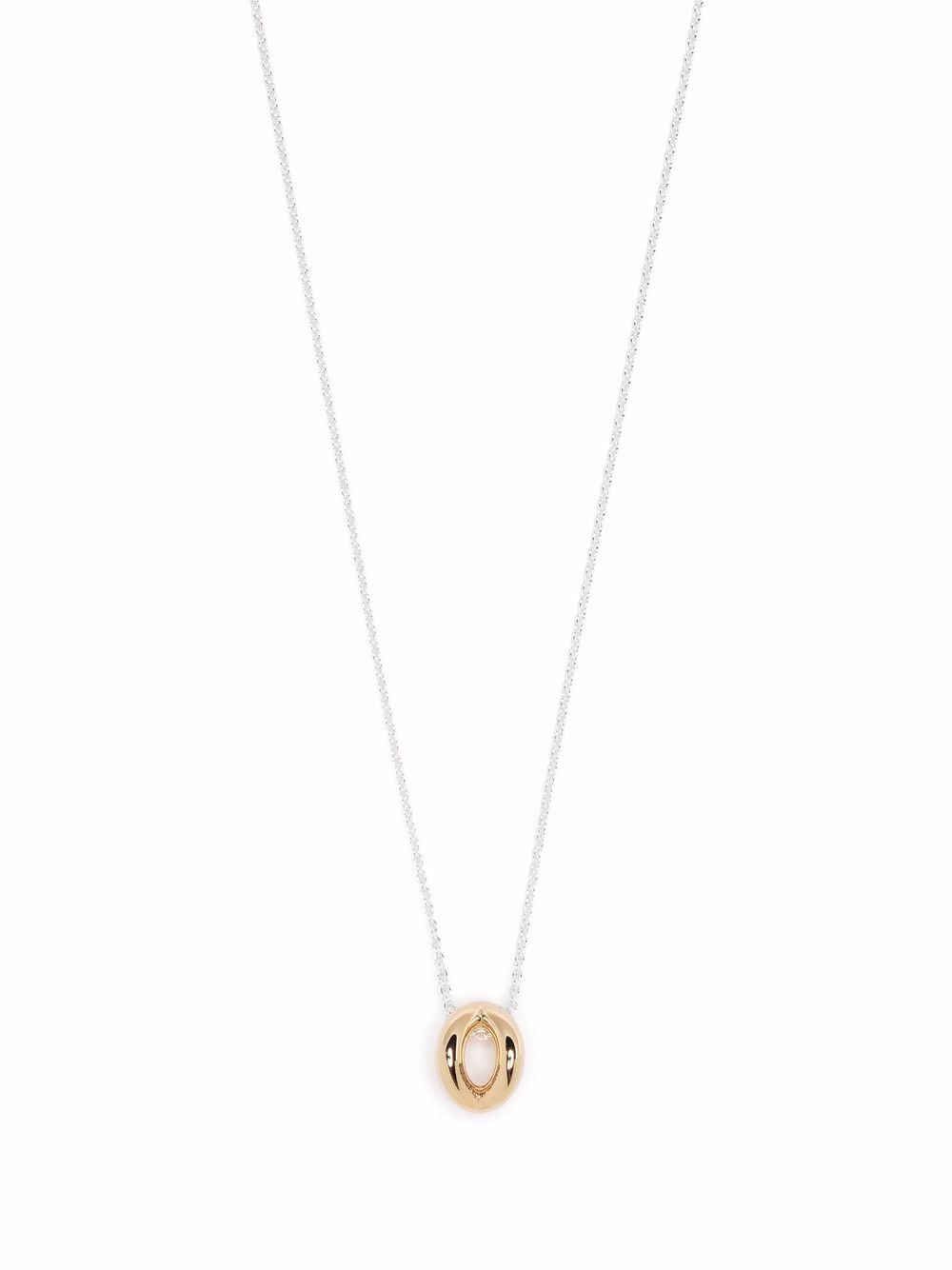 Le Gramme 18kt Yellow Gold And Sterling Silver 3g Entrelacs Pendant Necklace In Silber