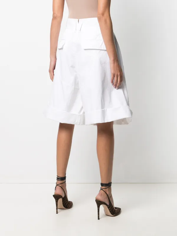 wide-leg knee-length shorts for women 