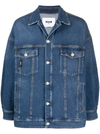 MSGM blue long-sleeve denim jacket for 