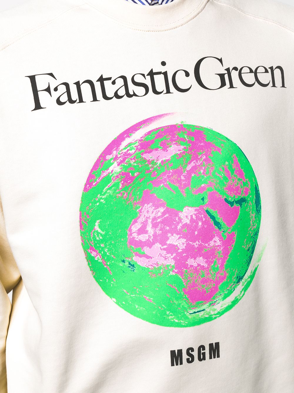 фото Msgm толстовка fantastic green с графичным принтом