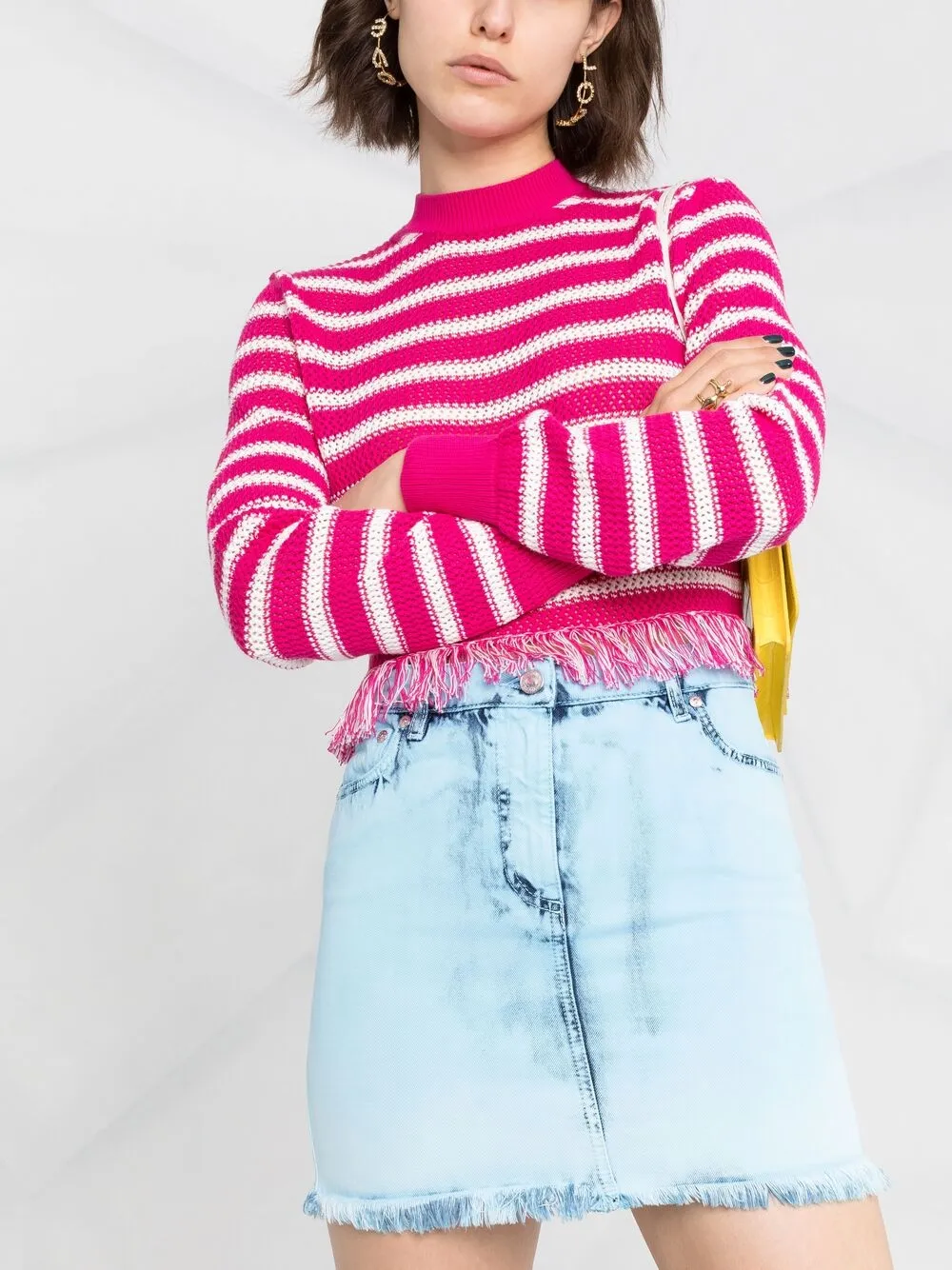 фото Msgm мини-юбка из вареного денима