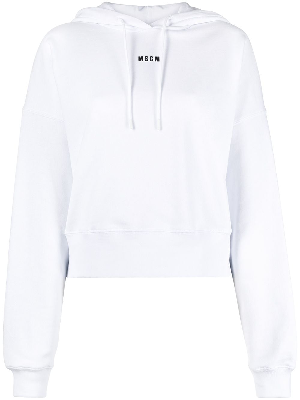 logo-print drawstring hoodie