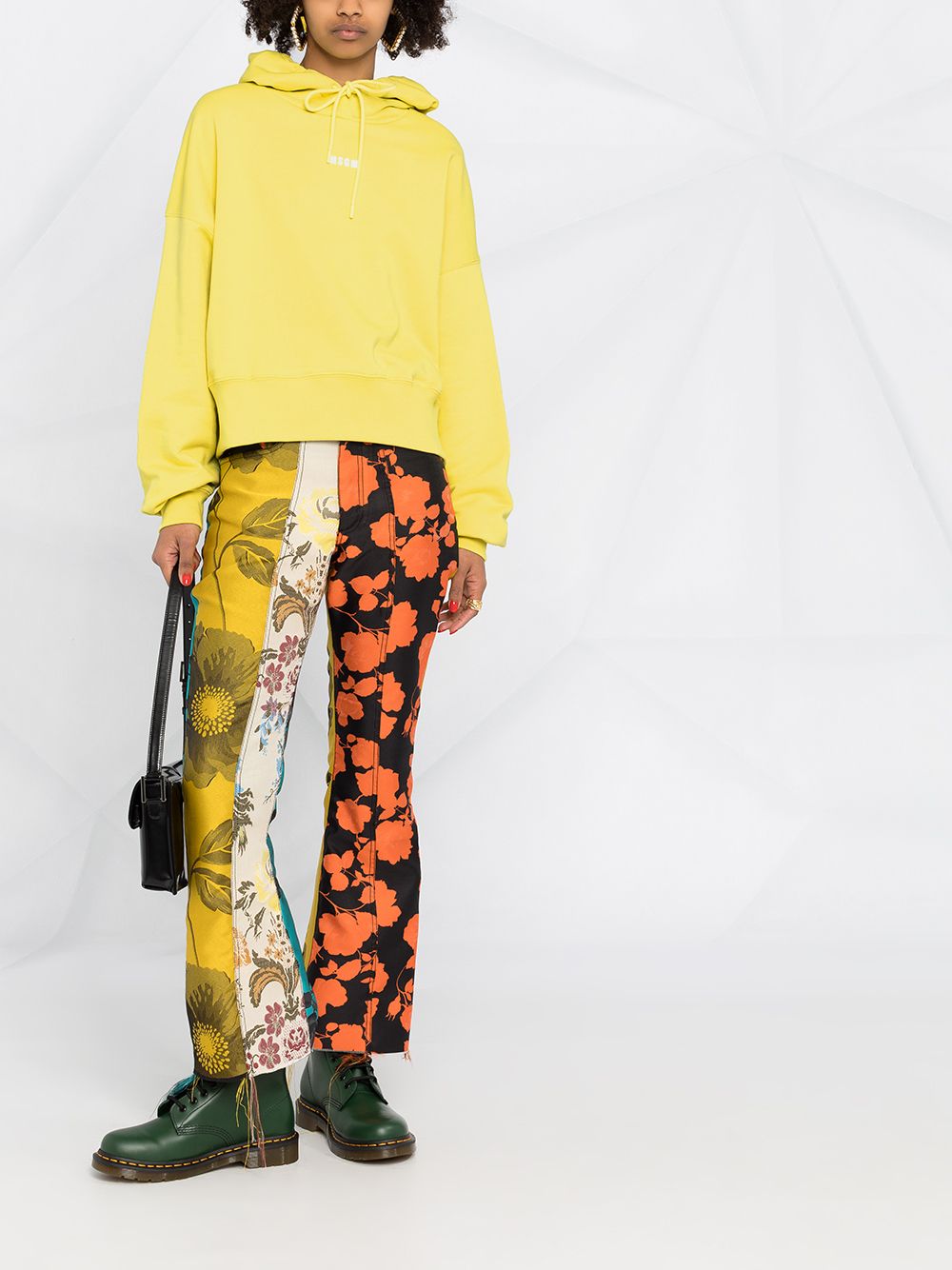 фото Msgm укороченное худи с логотипом