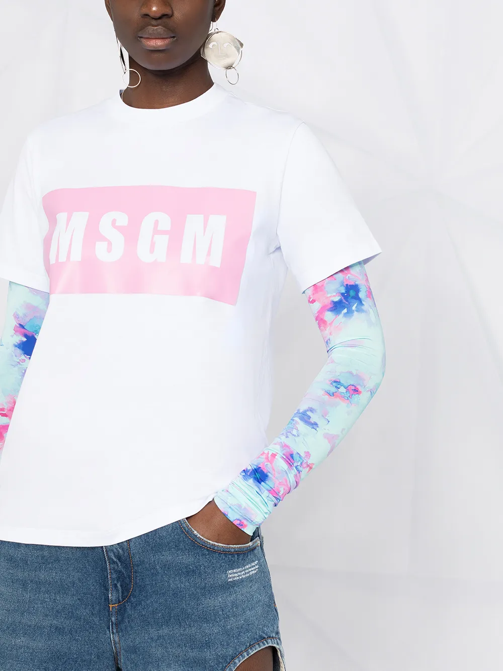 фото Msgm футболка с логотипом