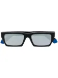 MSGM square-frame logo-print sunglasses - Black