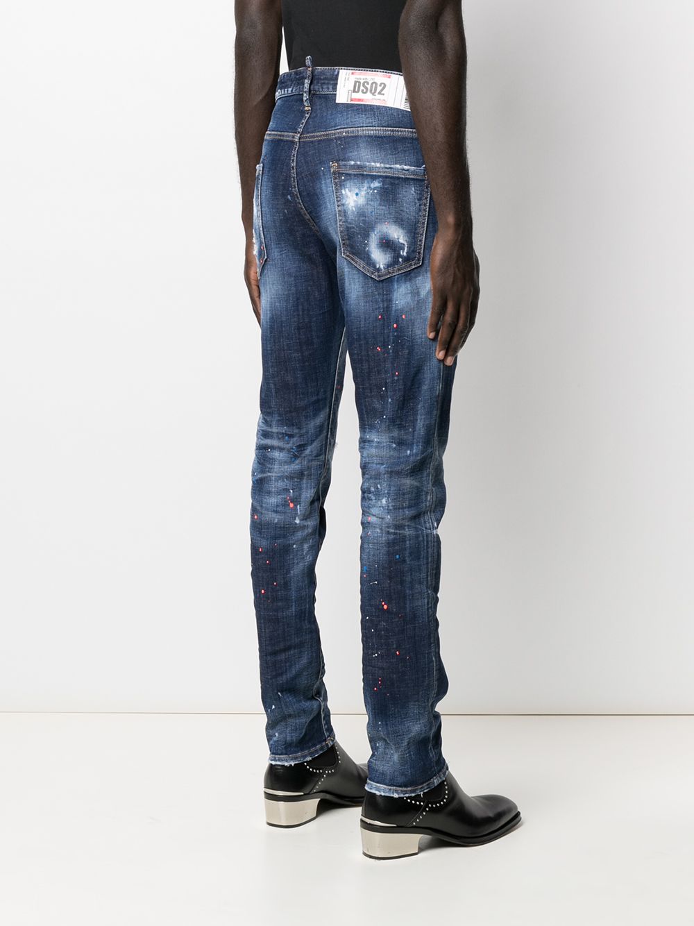 фото Dsquared2 джинсы скинни средней посадки с прорезями
