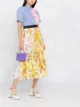 Image 2 of MSGM pleated floral-print skirt