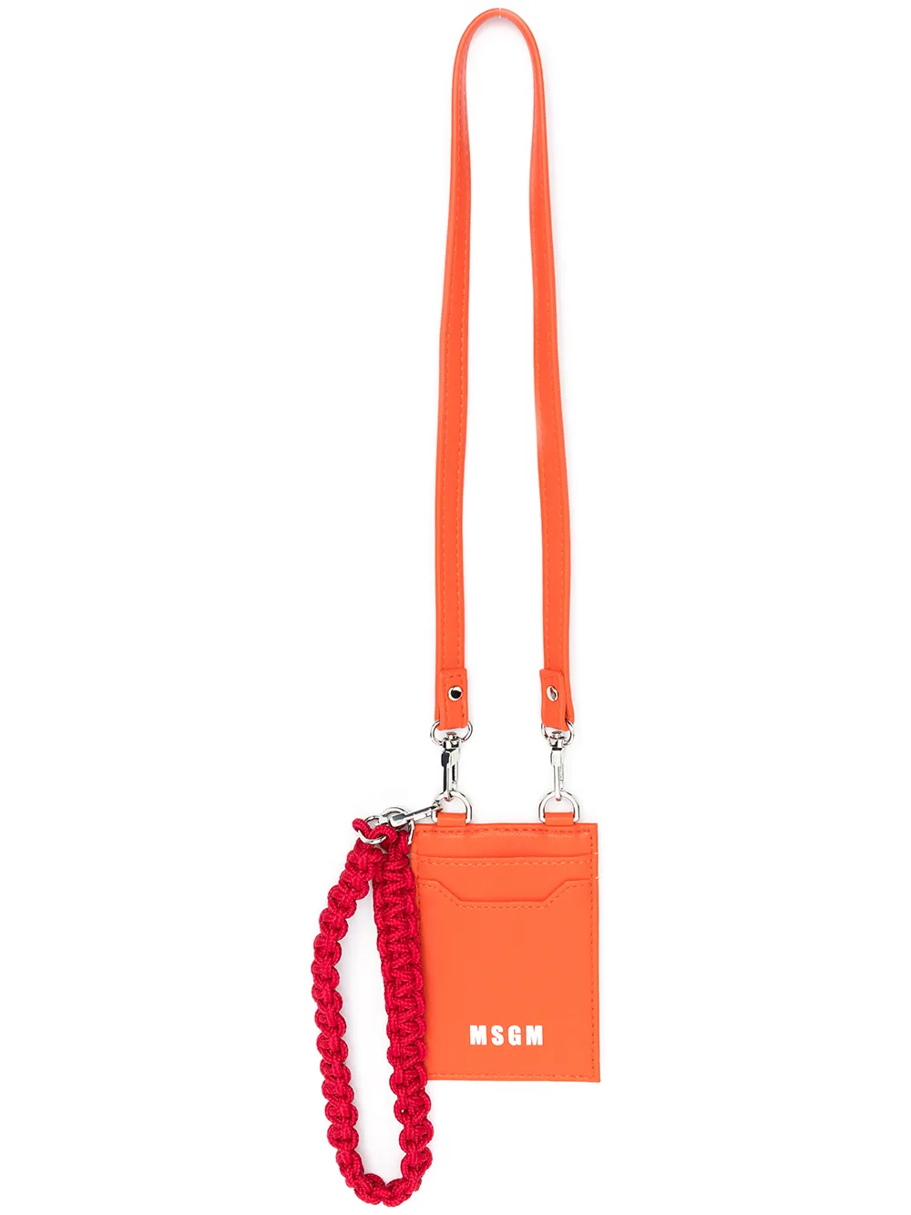 MSGM картхолдер с логотипом и шнурком на шею