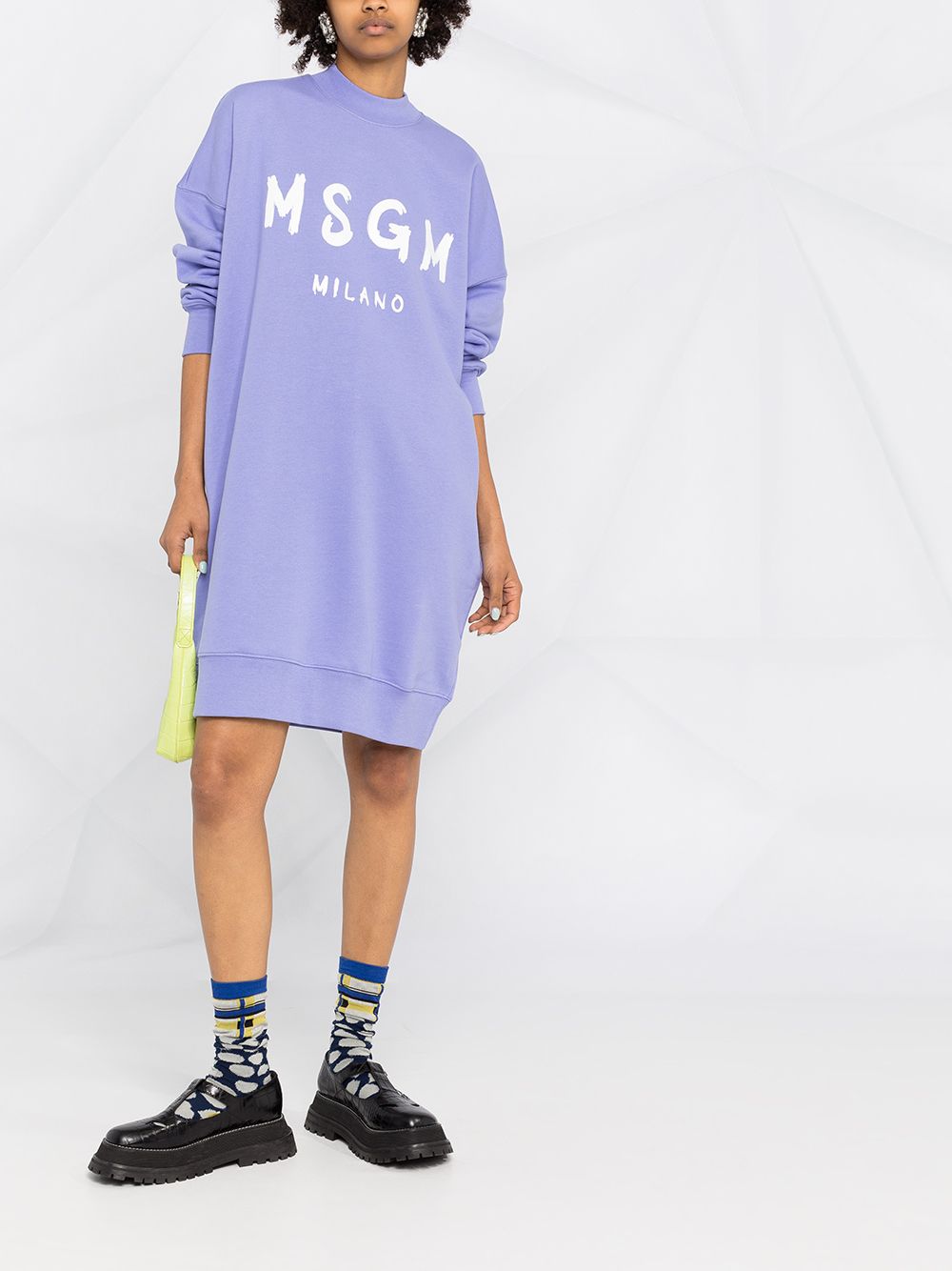 фото Msgm платье-свитер с логотипом