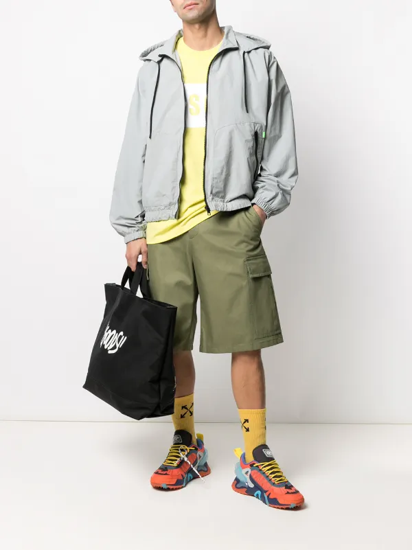 MSGM green wide-leg cargo shorts for 