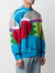 MSGM abstract-pattern crew neck jumper