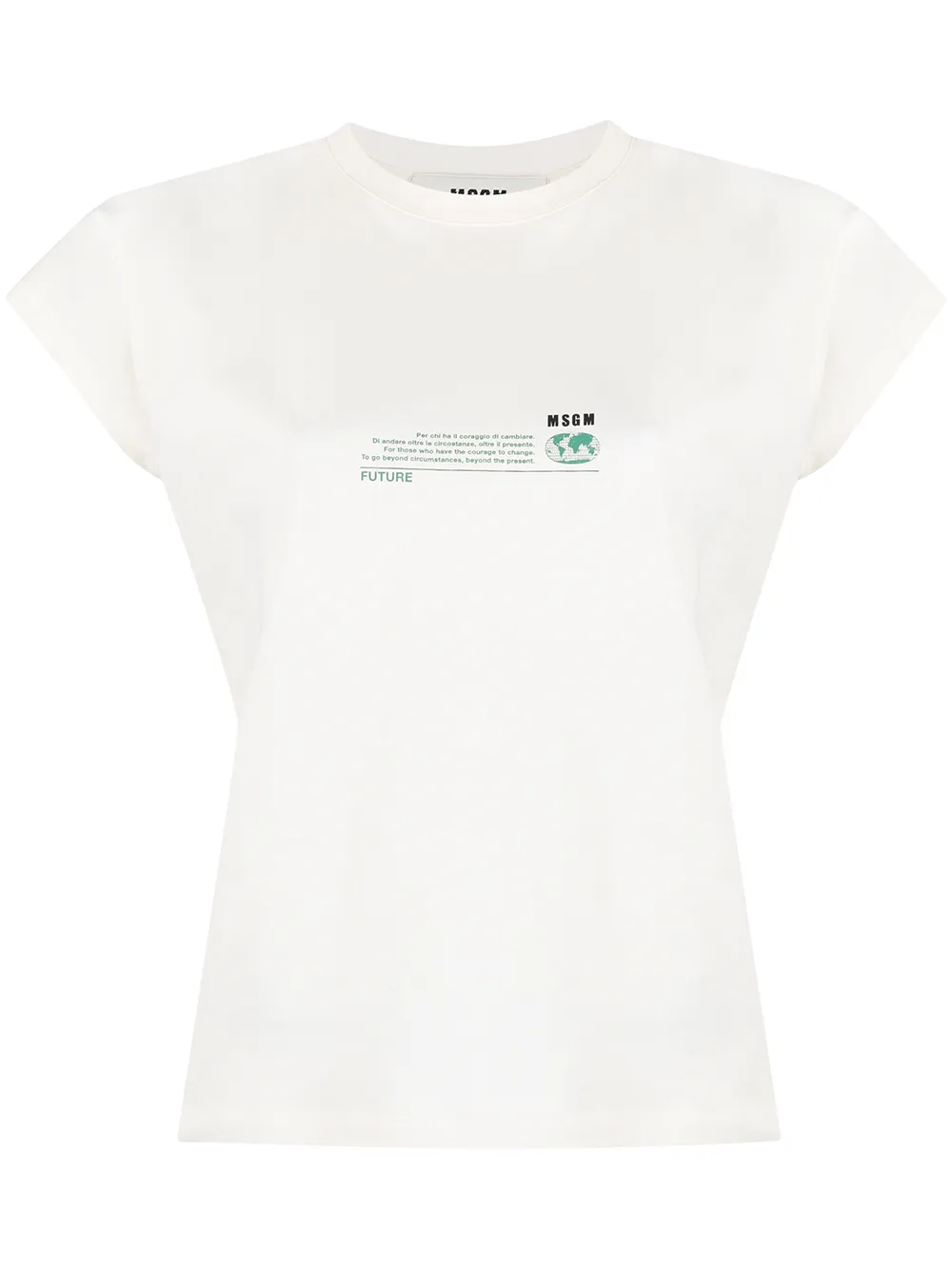 

MSGM playera con estampado gráfico - Blanco