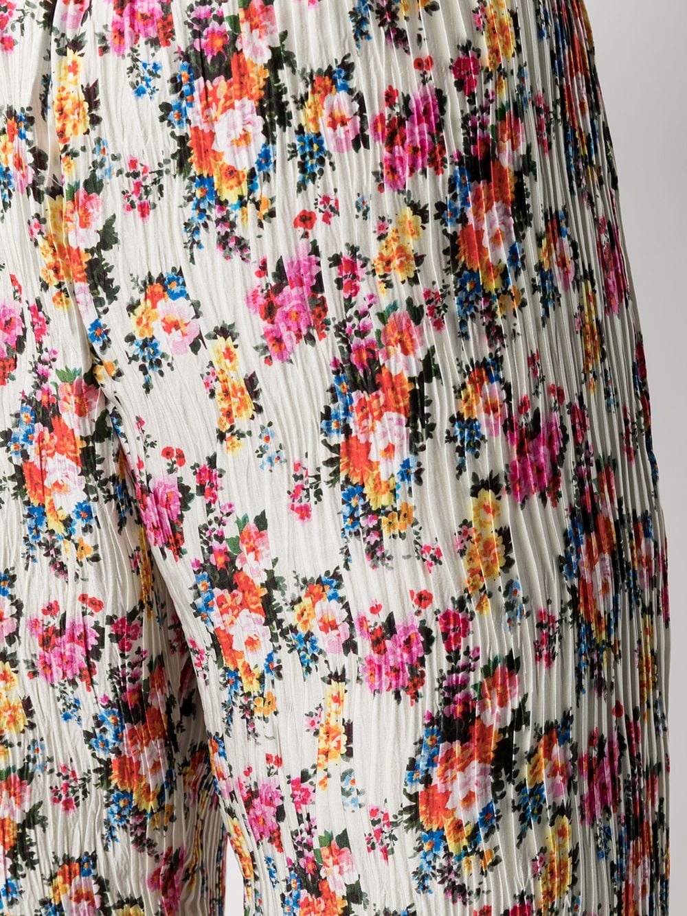 фото Msgm брюки с цветочным узором и плиссировкой