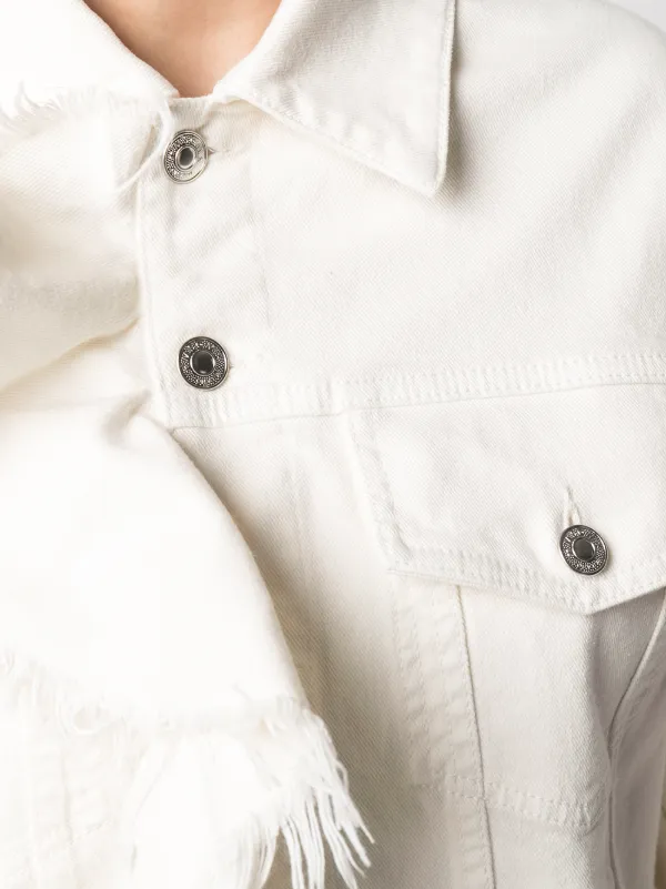 MSGM ruffle-trim Denim Jacket - Farfetch
