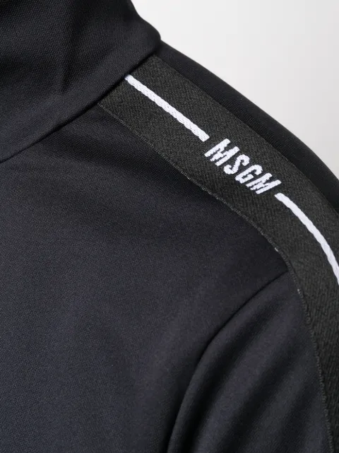 MSGM Logo Trim Zipped Sweatshirt - Farfetch