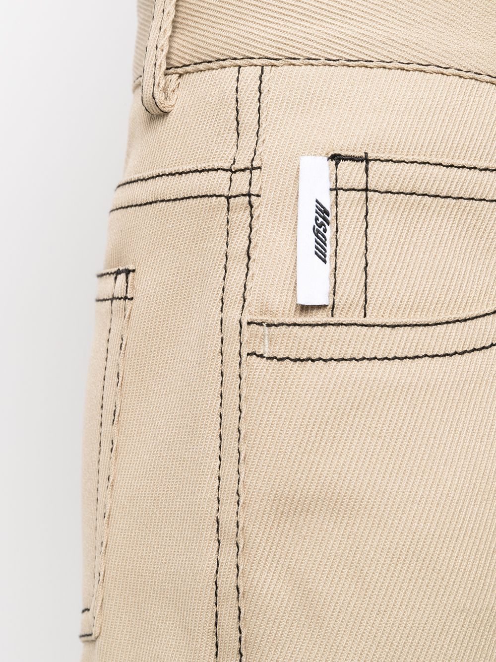 фото Msgm прямые брюки с контрастной строчкой