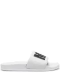 MSGM logo-print pool sliders - White