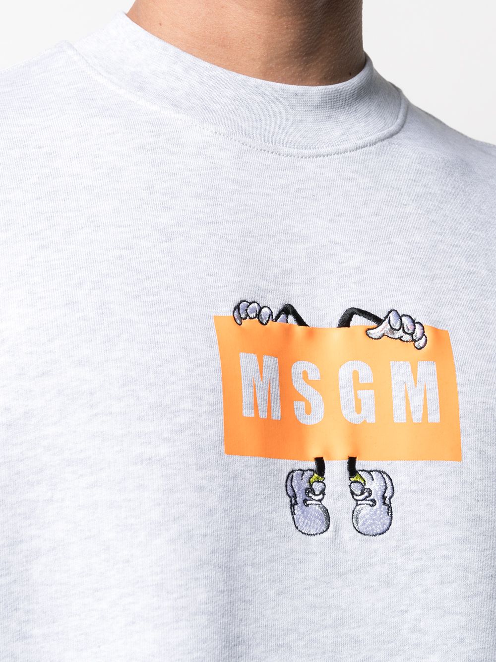 фото Msgm толстовка с круглым вырезом и логотипом