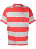 MSGM logo-print striped T-shirt - Grey