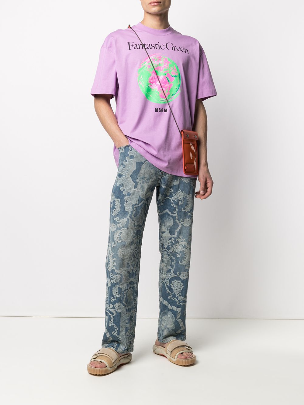 MSGM Graphic Print T-shirt - Farfetch