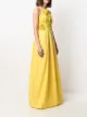 MSGM embroidered tie-fastening gown