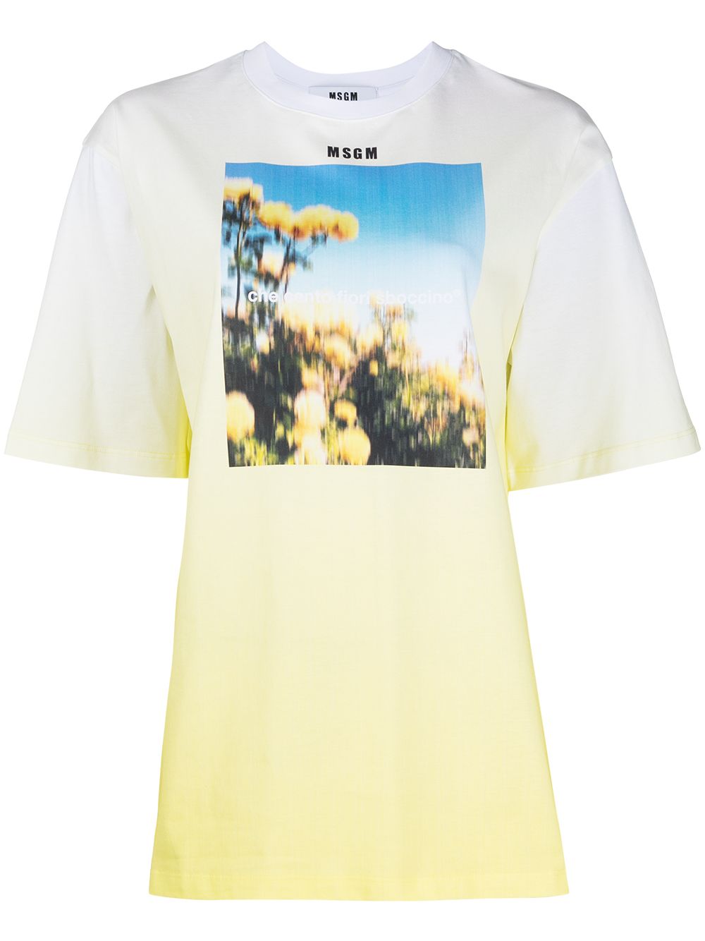 

MSGM playera con logo estampado - Amarillo