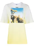 MSGM graphic logo-print T-shirt - Yellow