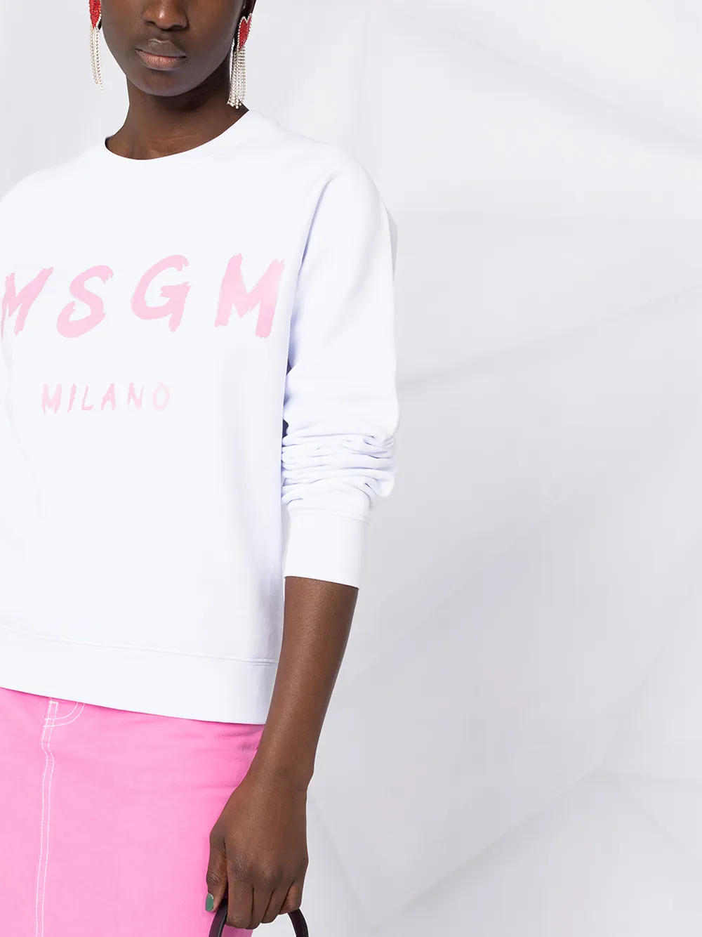 фото Msgm толстовка с логотипом и длинными рукавами