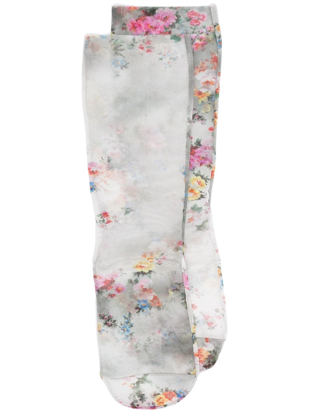 фото Msgm сетчатые носки с цветочным узором