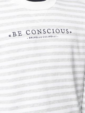 Be Conscious striped sweatshirt展示图